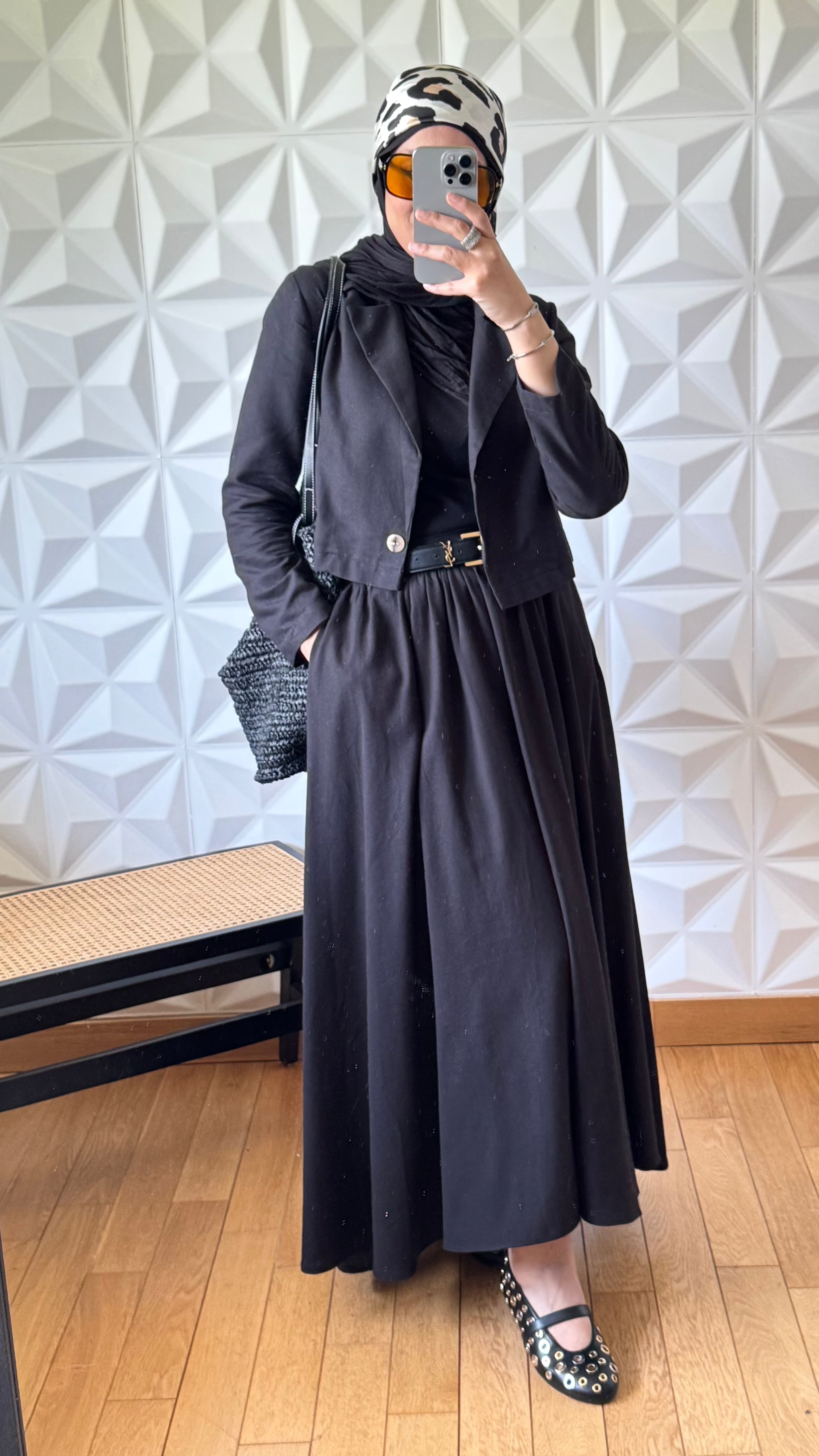 Ensemble Tailleur Lin Veste coupe carré et Jupe à volants - Rose