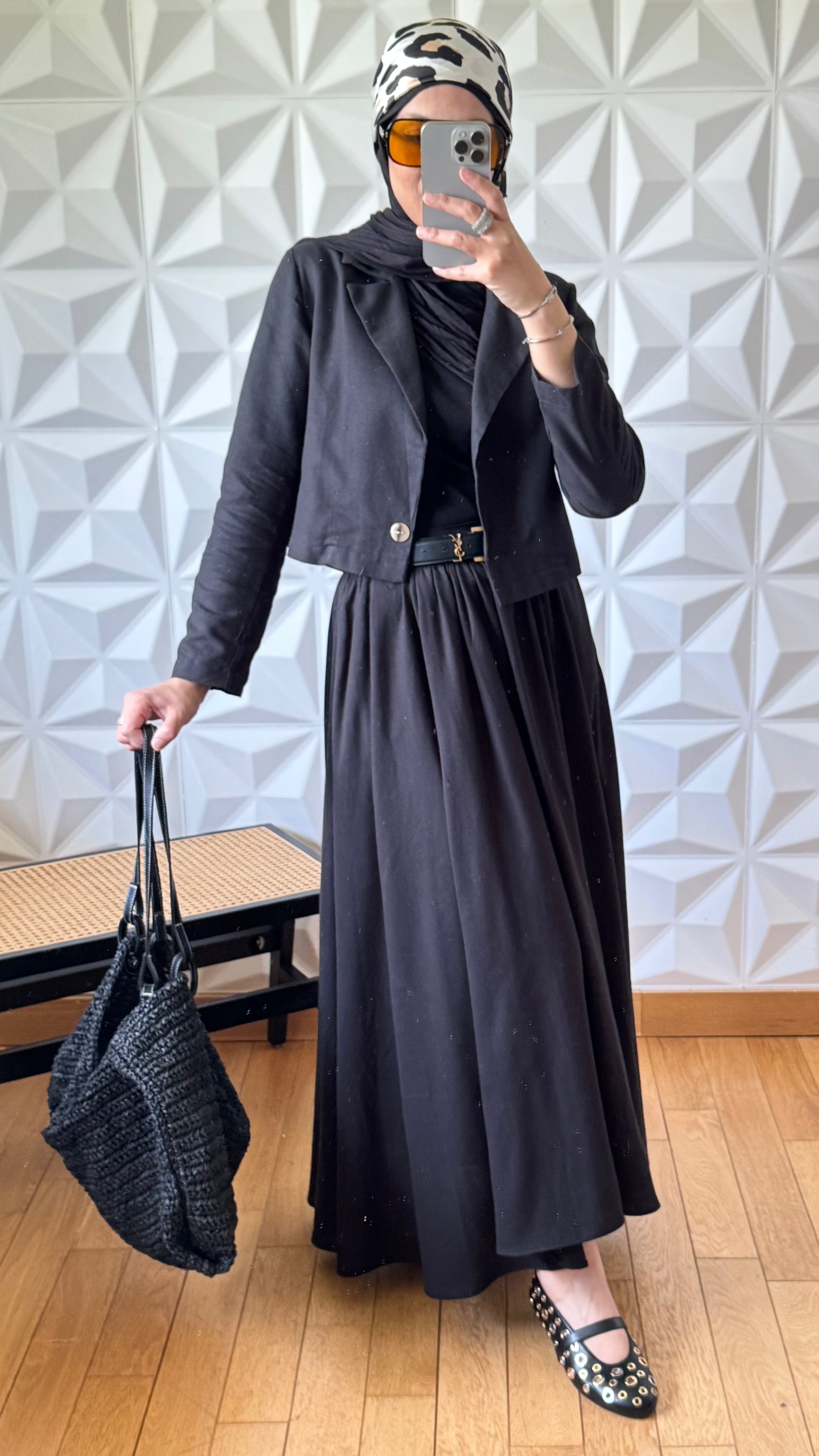 Ensemble Tailleur Lin Veste coupe carré et Jupe à volants - Rose